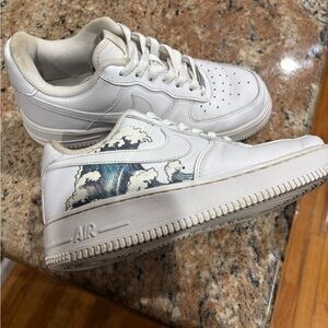 Nike Air Force 1 White with Silver Accents